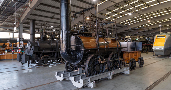 Locomotion No1 engine on display at Locomotion 